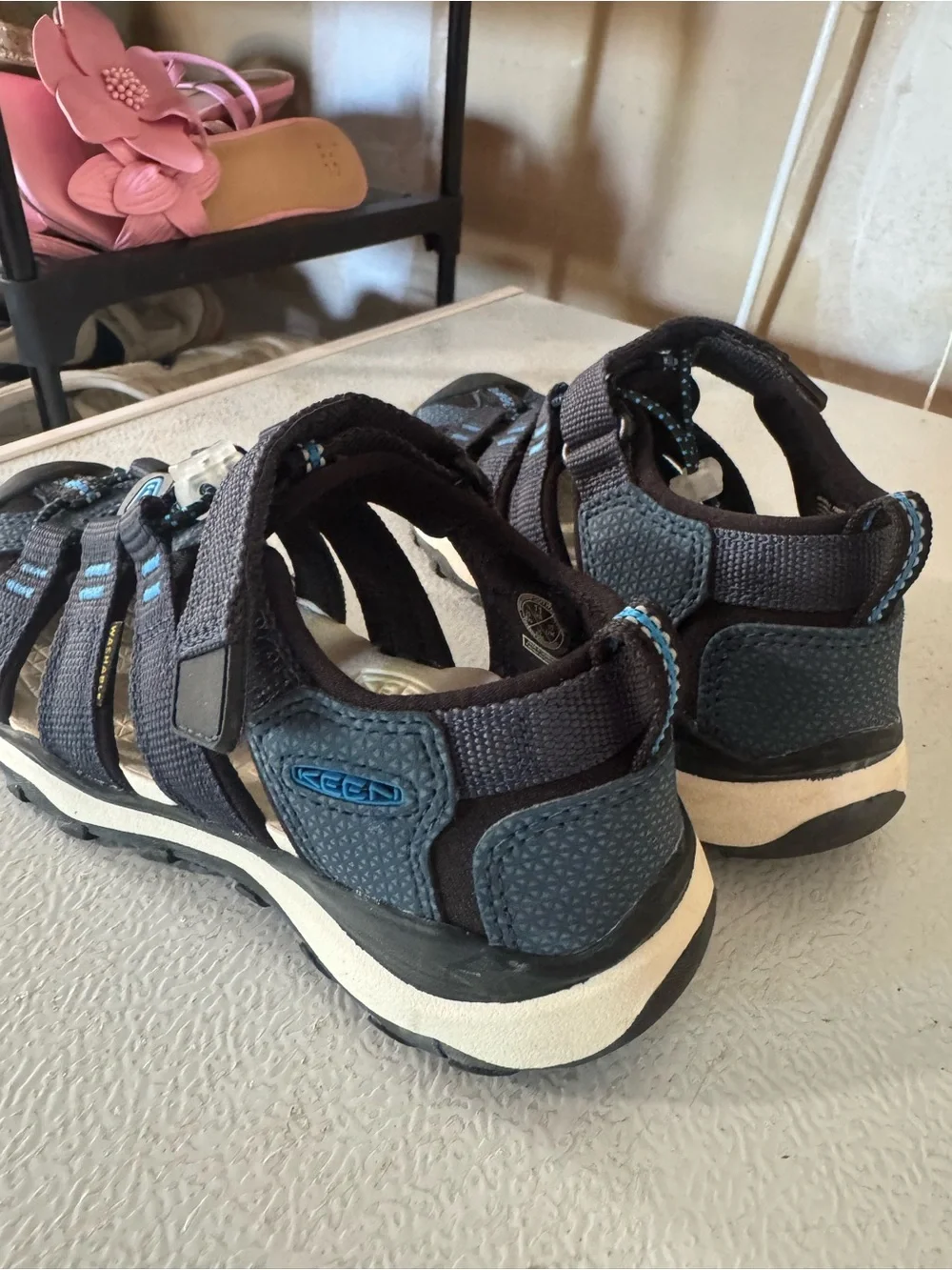 Keen Kids Navy Blue Closed-Toe Sport Sandals with Light Blue Accents